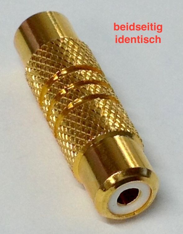 Hifi Lab Cinch Einbau-Buchse 24-k Vergoldet RCA Audio High-End Cinch Buchse Verbinder Plug Jack Chinch Anschluss Premium 4x