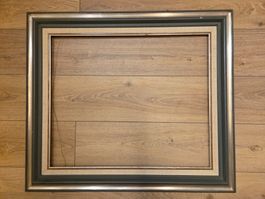 beau cadre argent et vert, dimensions 65x54 cm