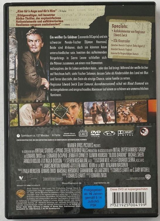 Alle DVDs: Blood Diamond – Gebraucht aus Flums von Asquillo 1