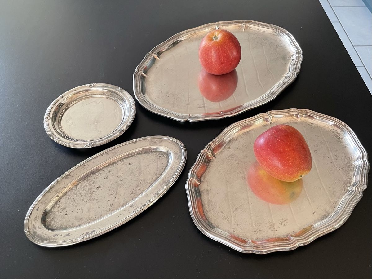 Tutte le decorazioni: Versilberte Tabletts, 4 Stk – Usato da Bubendorf venduto da Yoru