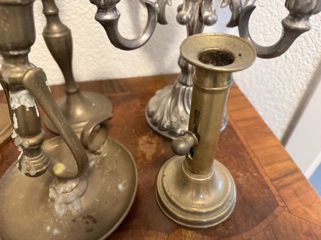 Portacandele: Diverse Antiker Messing/ versilbert  Kerzenständern 7 Stuck – Usato da Buchs ZH venduto da Sten7 2