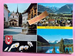 1973 1. Sarnen, Dorfplatz. 2. mit Melchtalerbergen