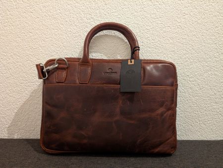Hellbraune Laptop Ledertasche 13 Zoll