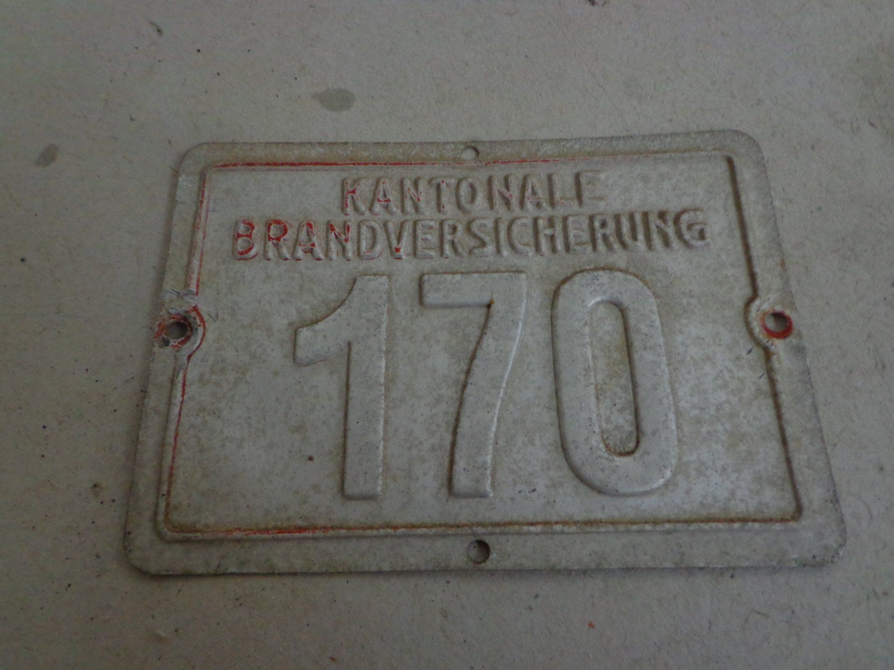 Insegne: Kantonale Brandversicherung 170 – Usato da Zofingen venduto da gruempuhaendler