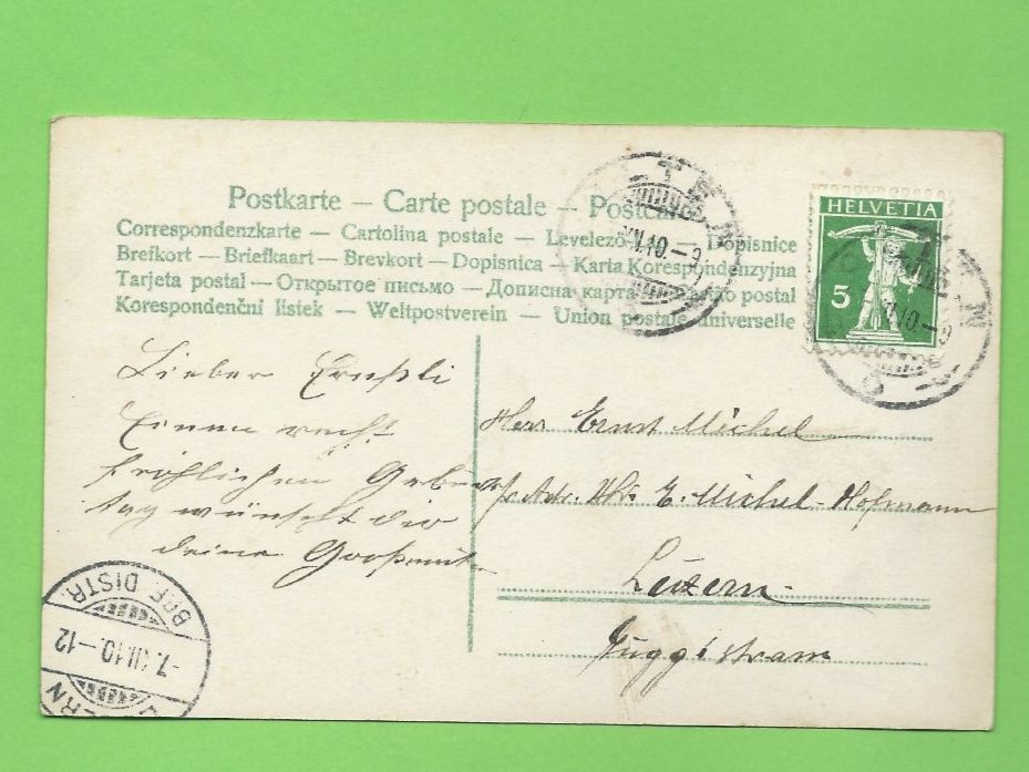 Cartoline postali: Antike Postkarte Mädchen, ca. 1910 – Usato da Zürich venduto da t24_de 1