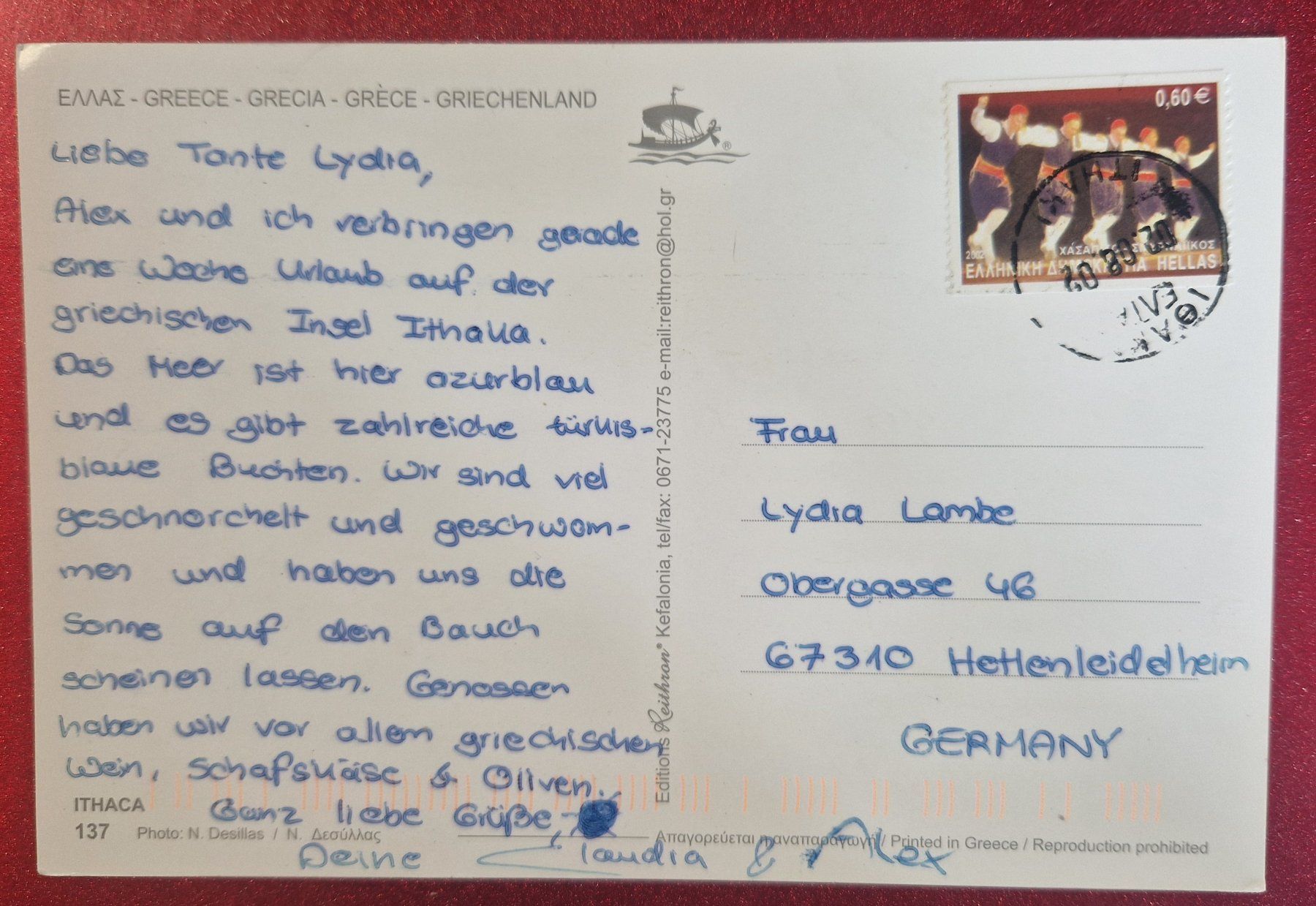 Cartoline postali: Ithaka Griechenland 2002 – Usato da Melchnau venduto da Arthurius 1