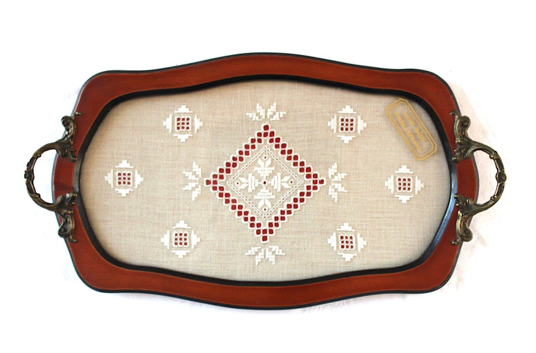 Piatti di portata: Vintage Handmade Serviertablett Lefkara -Zypern – Usato da Locarno venduto da fripui