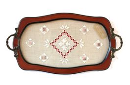 Vintage Handmade Serviertablett Lefkara -Zypern