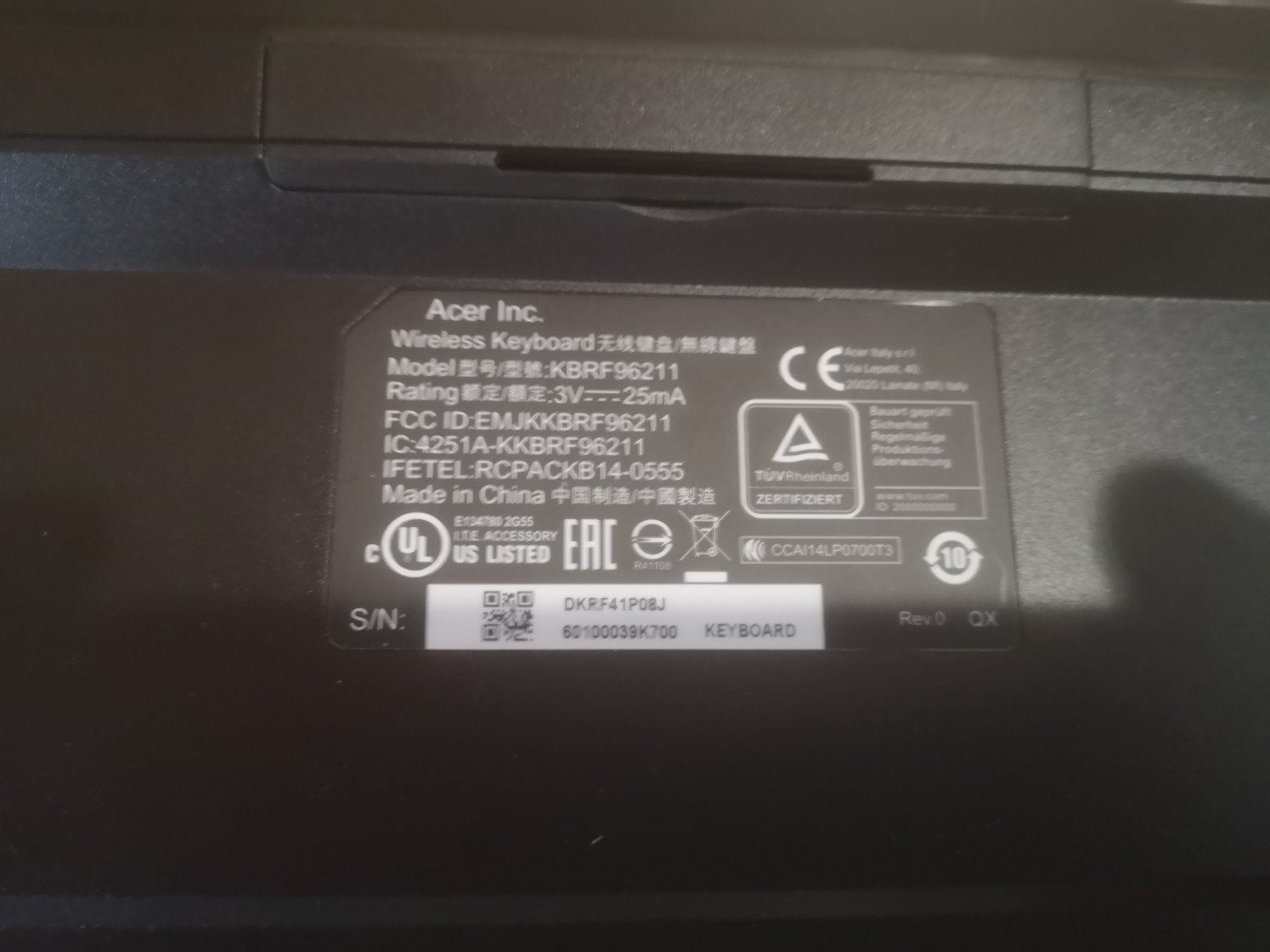 Acer Tastiere: Tastatur acer – Difettoso da Rubigen venduto da Wbowtie 1