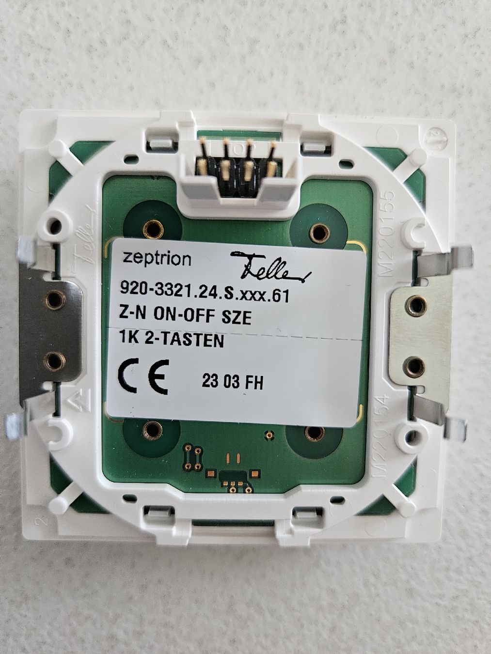 Zeptrion Interruttori: Feller Zeptrion Frontset ON-OFF SZE – Usato da Oftringen venduto da Mrg3