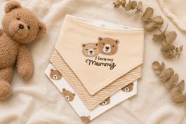 Baby Dreieckstücher Lätzchen 3er Set 100% Baumwolle