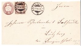 Mischfrankatur Affoltern i.E nach Bützberg, 17. III.1875