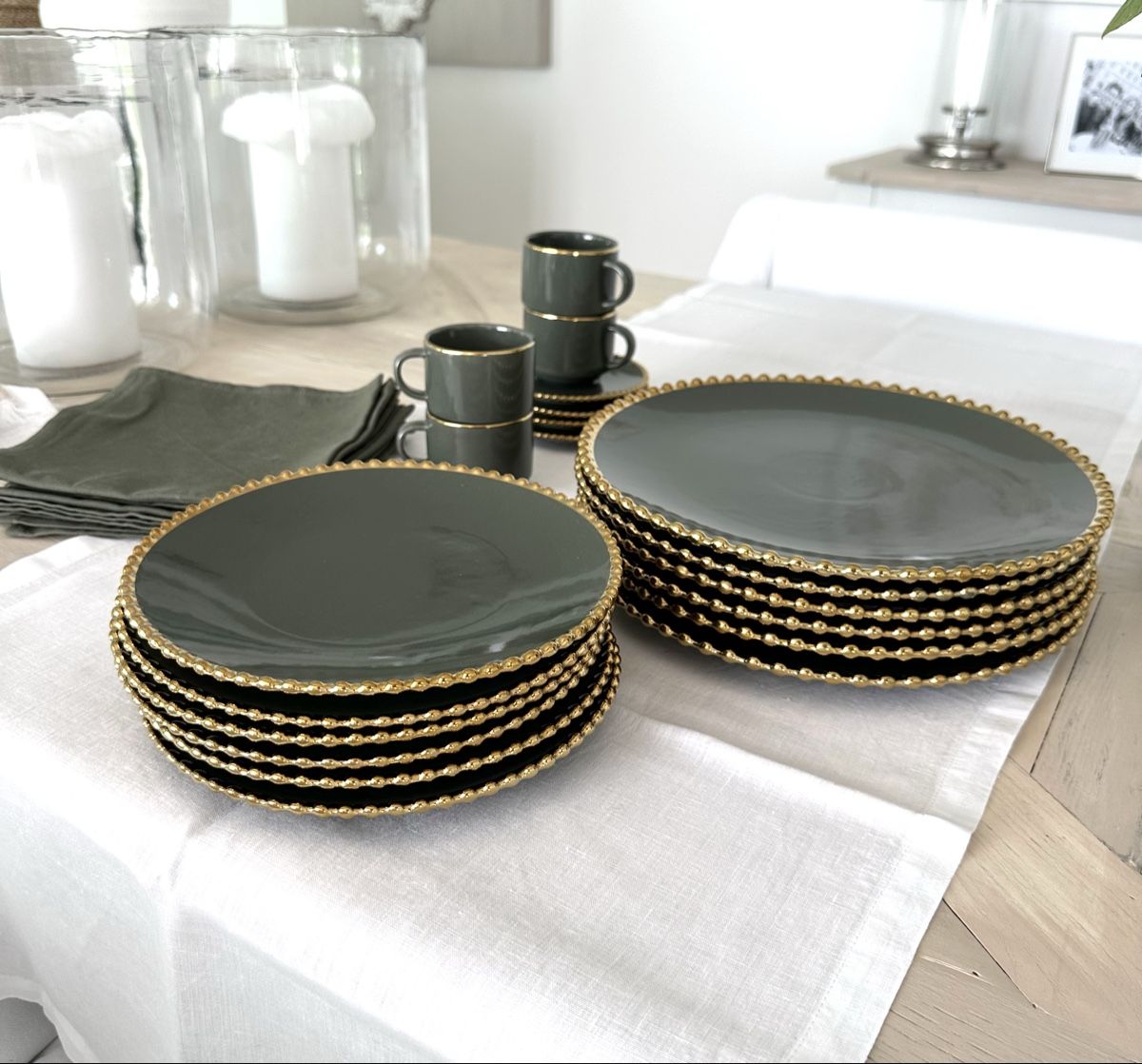 Set di piatti: Geschirrset dunkelgrün mit gold – Nuovo (secondo la descrizione) da Cham venduto da ben_8jv6 3