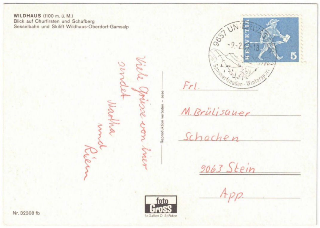 Cartoline postali: Wildhaus - 3 Bild AK – Usato da Binningen venduto da Mountainrider 1