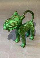 Statua Leopardo in bronzo verde