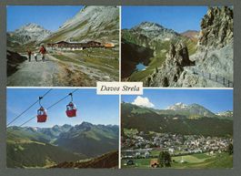 AK color Davos GR Strela,4x-Multiview,Berghaus ≈ 1970 