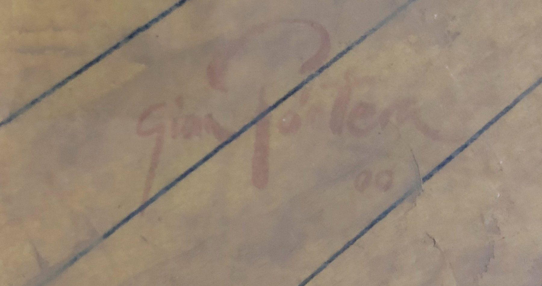Gemälde: Gina Portera - Gemälde - "Man on a bench" - Mischtechnik – Gebraucht aus Schaffhausen von durruti 4