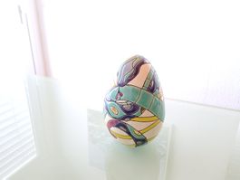 Superbe oeuf décoratif en Emaux de Longwy