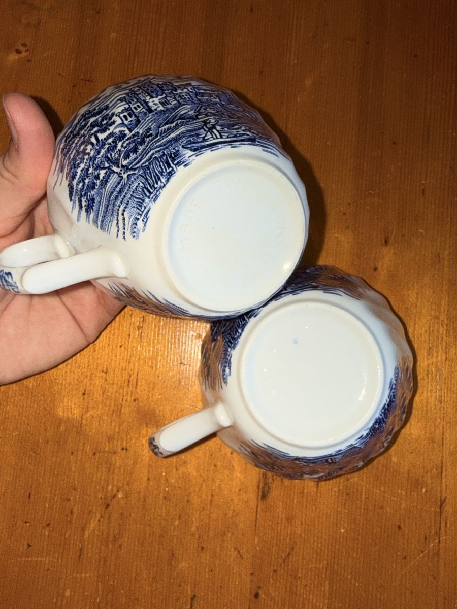 Tazze: 2 Tassen blau , England – Usato da Le Sentier venduto da CannelleVintage13 6