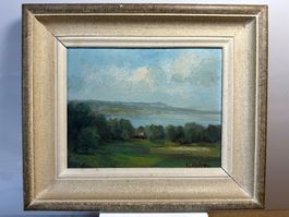 Original Ölgemälde von K. Huber – Impressionistische Seeland