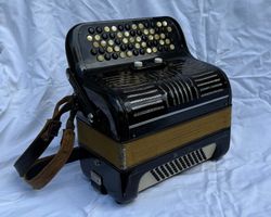 Akkordeon, Hohner Piccolo, schwarz, 1976