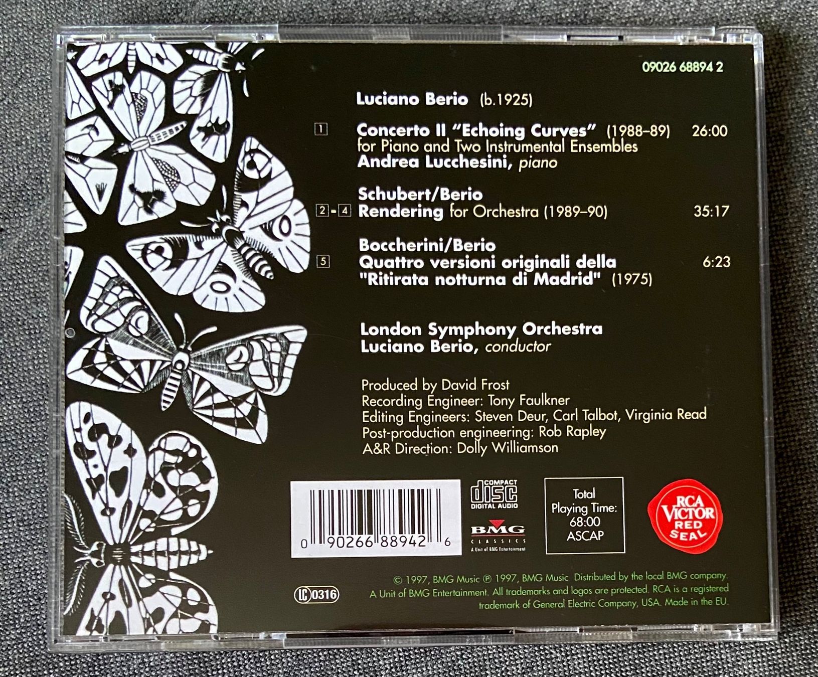 CD: Luciano Berio (b.1925) CD Rendering • Andrea Lucchesini – Usato da Luzern venduto da Lycka 1