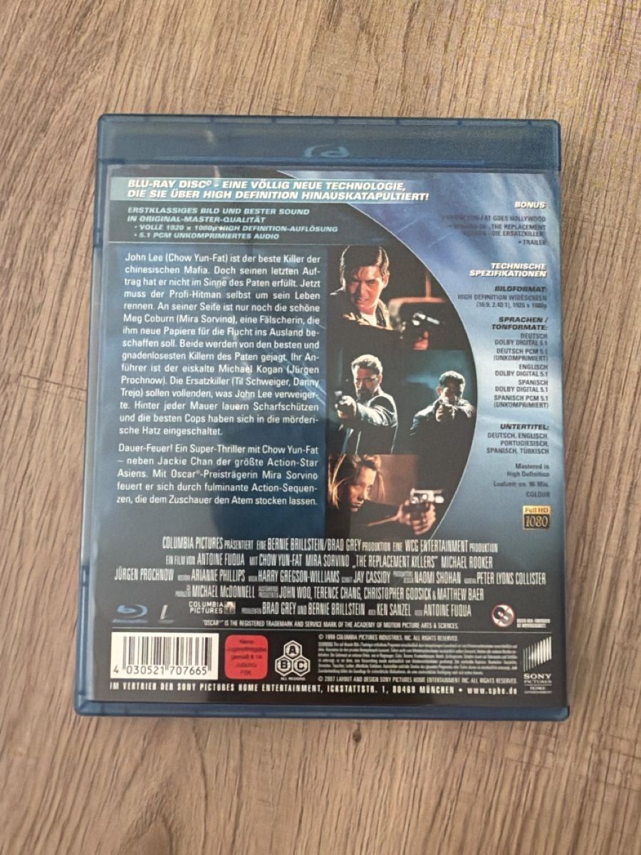 Tous les DVDs: Replacement Killers (1998, Extended Version) BluRay – D'occasion à Hagendorn par masterchieff 1