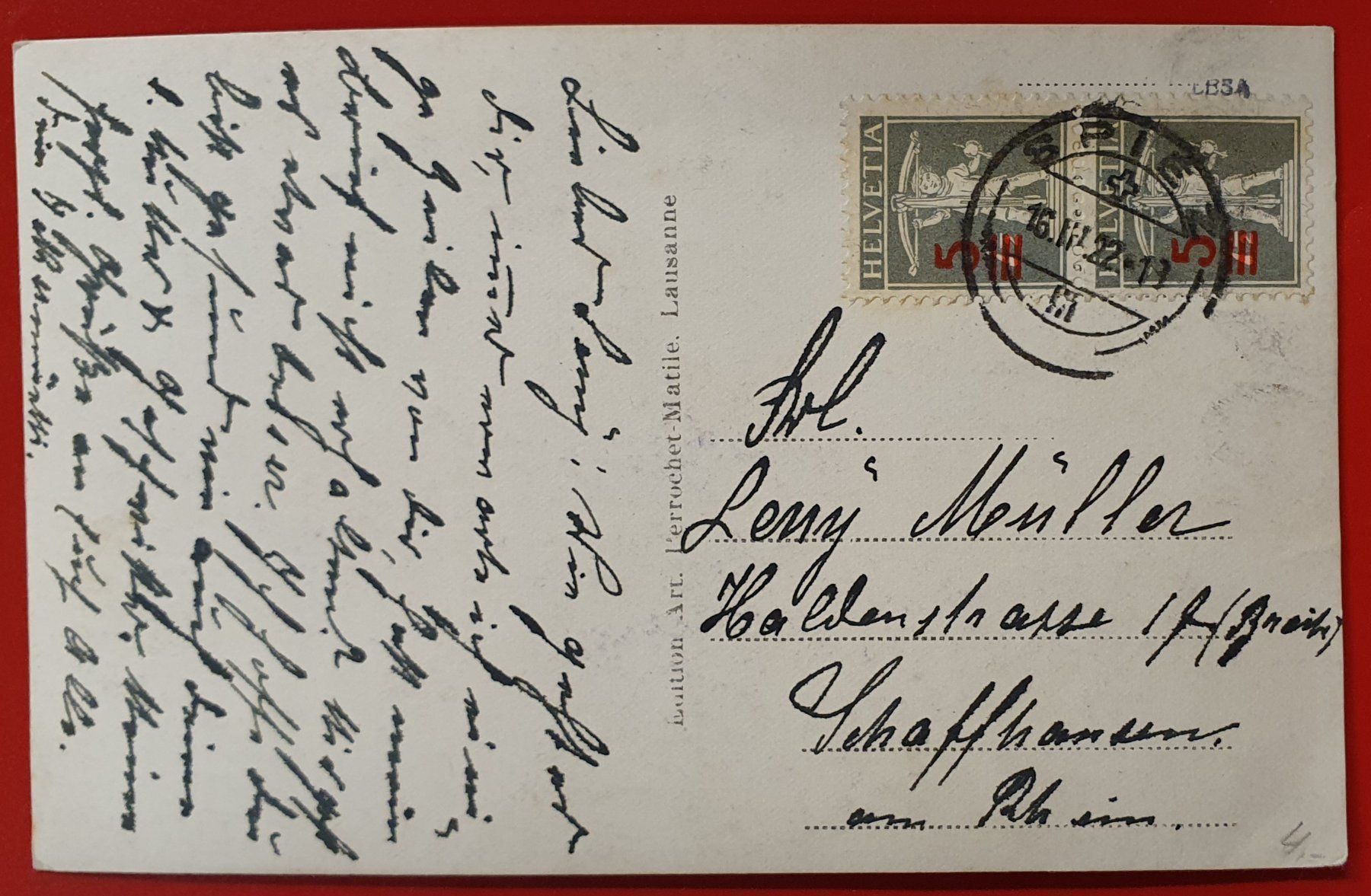 Cartoline postali: Spiez 1922 - Bahnhof – Usato da Kreuzlingen venduto da Rschweiz1 1