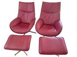 2 x Sessel mit Hocker  Ottoman Lotus Modell von Kebe