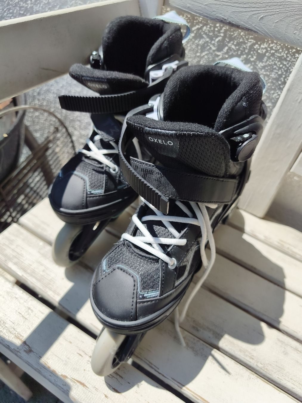 Oxelo Pattini in linea & Pattini a rotelle: Rollerblades Grösse 35 bis 38 verstellbar – Nuovo (secondo la descrizione) da Worben venduto da Thom.71