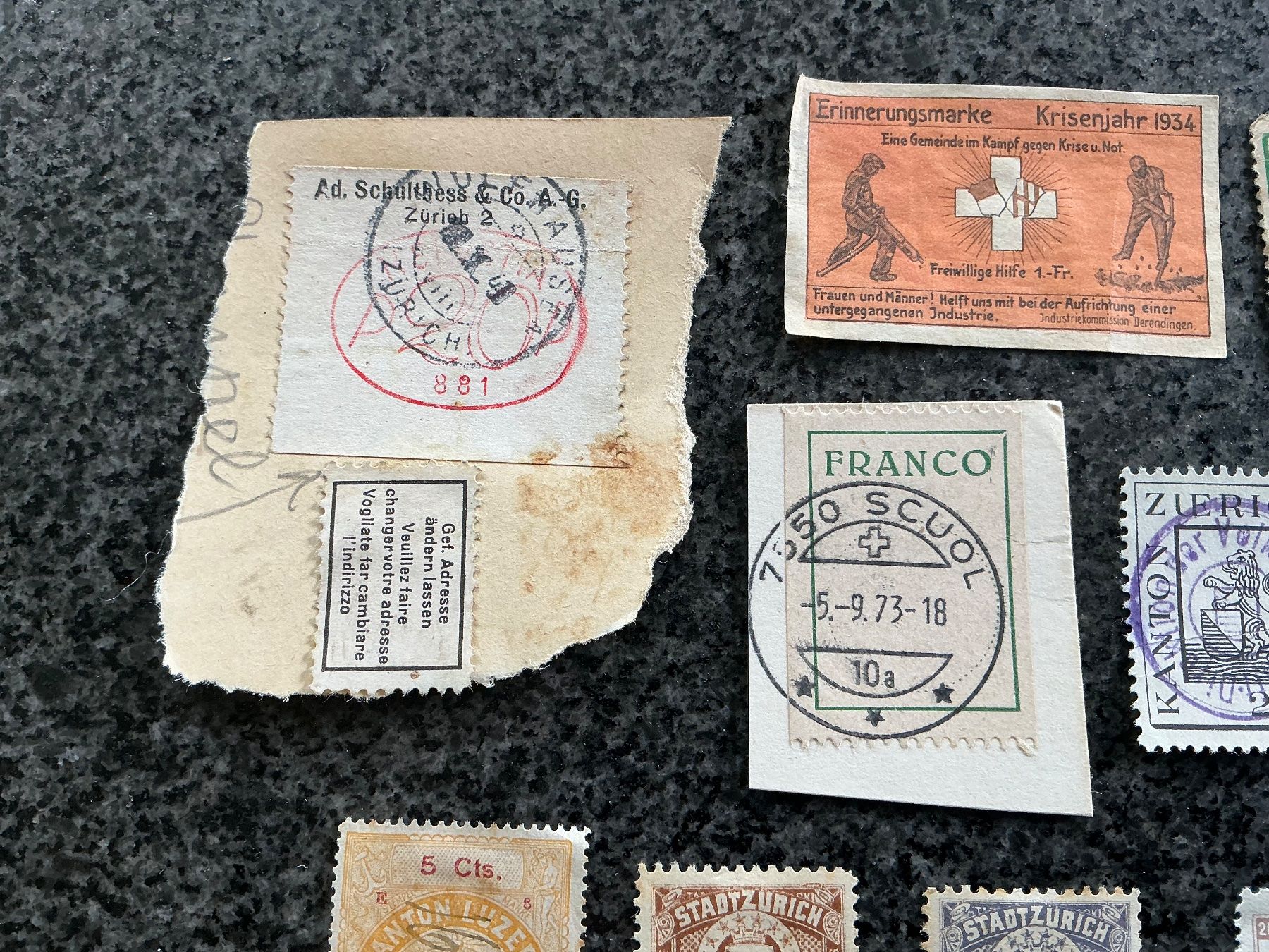 Tutti i francobolli: verschiedene alte Taxmarken – Usato da Jona venduto da Jancy60 4