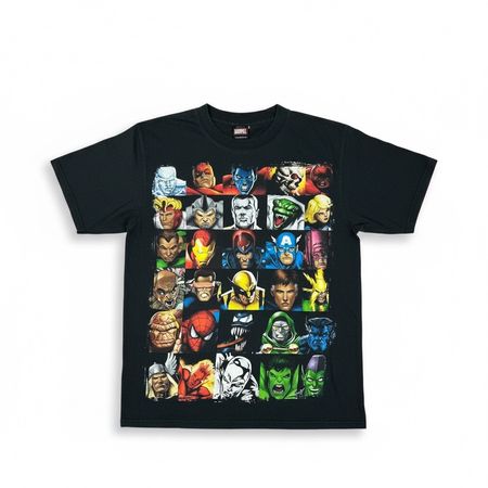 T-Shirt Marvel Super Heroes Characters Grid Mad Engine - S