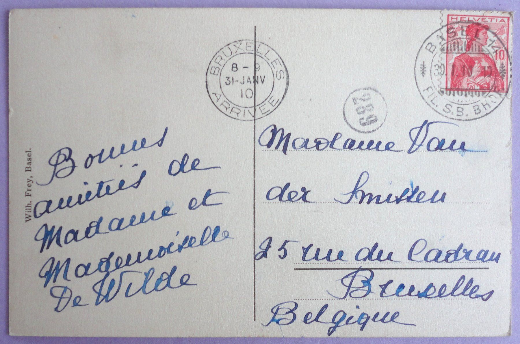 Cartoline postali: Basel - Mittlere Rheinbrücke – Usato da Fétigny venduto da Billy2miny 1