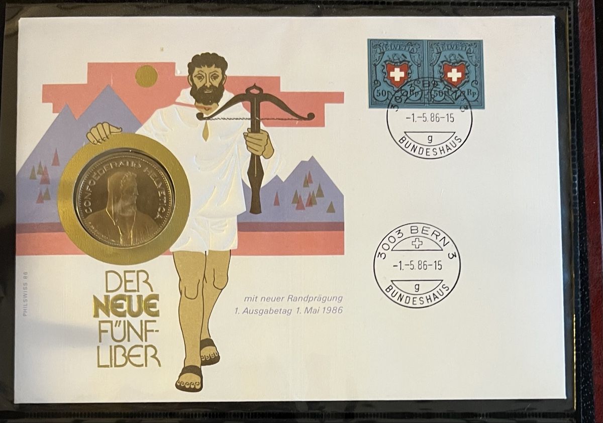 Tutti le monete: 5 Numisbriefe aus verschieden Ländern – Nuovo (secondo la descrizione) da Höri venduto da Tunnelchen 2