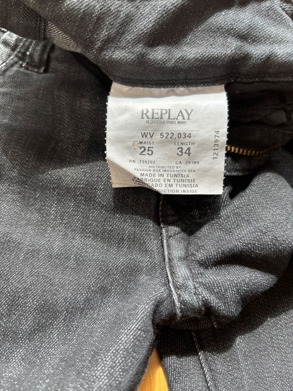 Replay Jeans: Jeans Replay noir, taille 25/34! – Usato da Perly venduto da Flemprod01 2