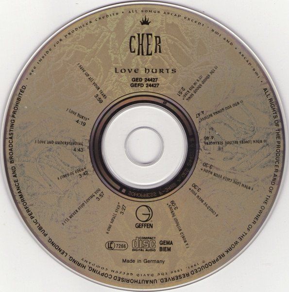 CD: Cher - Love Hurts [Geffen] – Usato da Unterbch venduto da uqliv 2
