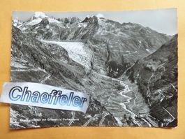 Rohnegletscher mit Grimsel und Furkastr.