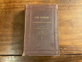Lois Usuelles Confédération Suisse, Edition Ancienne 1898