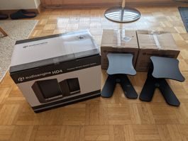 Audioengine HD4 Lautsprecher + K&M Ständer | wie neu