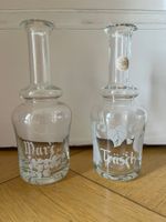 2 Schnapsflaschen von der Glasi Hergiswil
