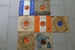 Schallplatten Sammlung, Vintage Schelllackplatten
