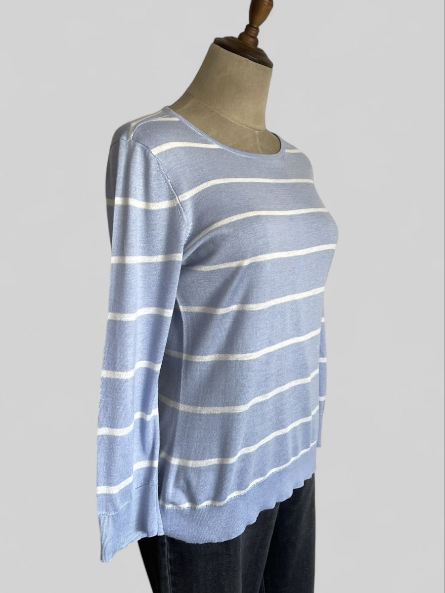 Tommy Hilfiger Maglioni & Felpe: Tommy Hilfiger Damenpullover gestreift Hellblau Gr. M – Usato da Zürich venduto da Recode.Fashion