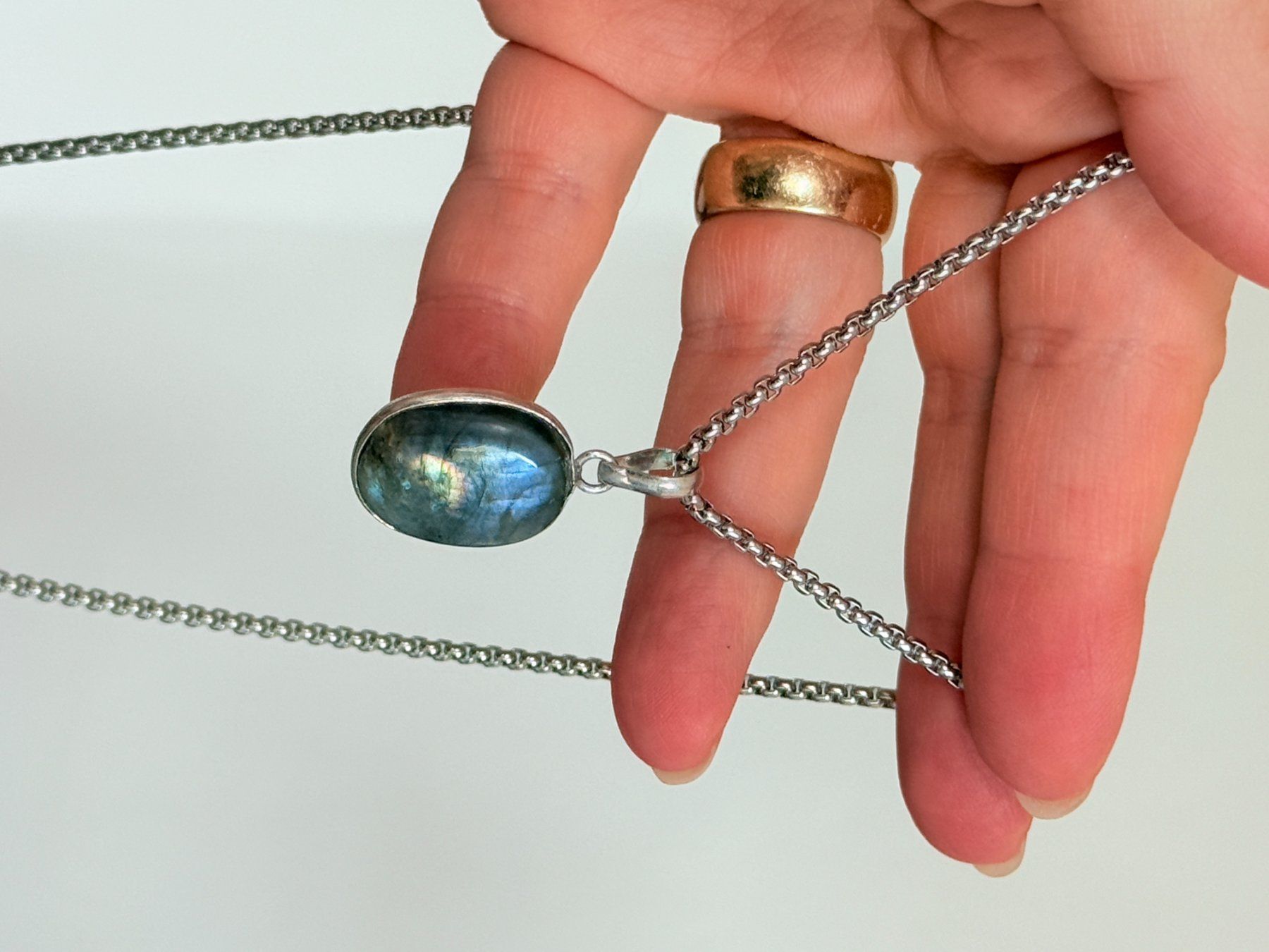Ketten: Collier labradorite, élégant et tendance ✨ – Neu und originalverpackt aus Genève von AWWA 6