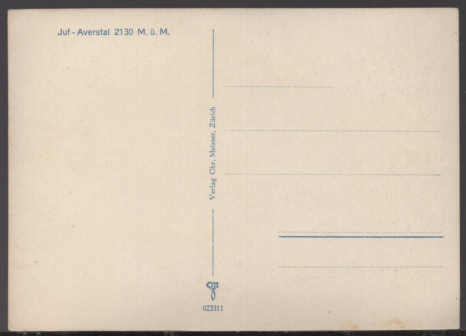 Cartoline postali: Juf  -  Averstal – Usato da Aarau venduto da kufi44 2
