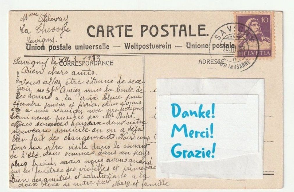 Cartoline postali: Postkarte 1933 Le Besso Vu du Petit Monntet, Valais – Usato da St. Gallen venduto da Ricardo_Deals 1