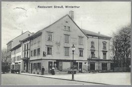 1930, WINTERTHUR, RESTAURANT STRAUSS, GROSSE BIERGARTEN...