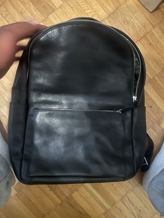 Ledersack MANOR man Schwarz Leder Rucksack Neu