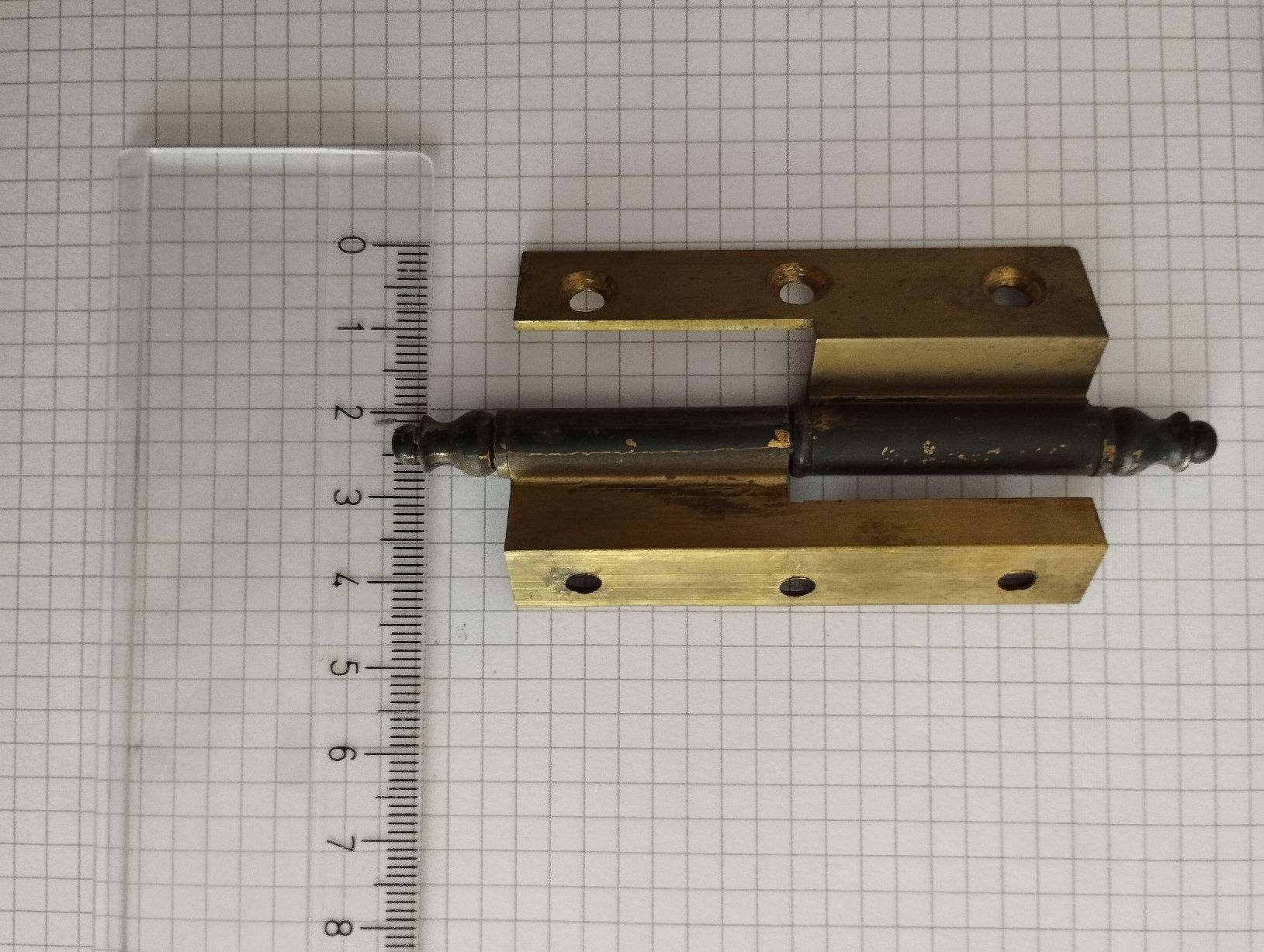 Ferramenta: 4 antike Messingtürscharniere – Usato da Ostermundigen venduto da Dinge1 4
