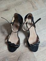Schwarze Sandalen, Echtleder, Gr. 40, Sommer!