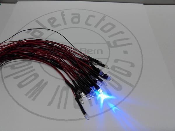 Elektronikbauteile: LED klar/blau 1.8mm verkabelt, 12V – Neu (gemäss Beschreibung) aus Luzern von Salefactory 2